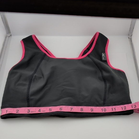 CW-X Black Sports Bra with Pink Trim - Picture 4 of 5